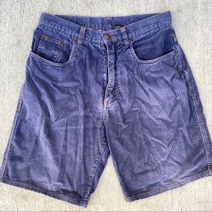 vintage muted royal blue corduroy shorts size 32
